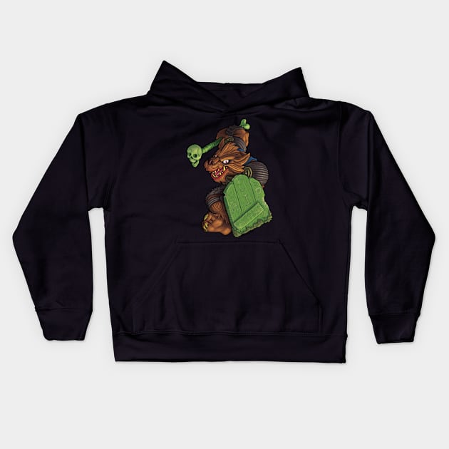 Rahzar the Mutant Wolf Kids Hoodie by JENNEX